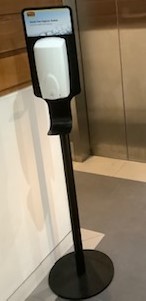 Back out and slip testing - What's changed? 4 Hand sanitiser station