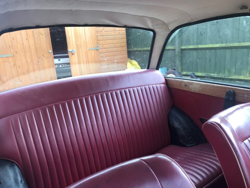 1968 Triumph Herald 1200 Restoration Project 3 Vintage car interior