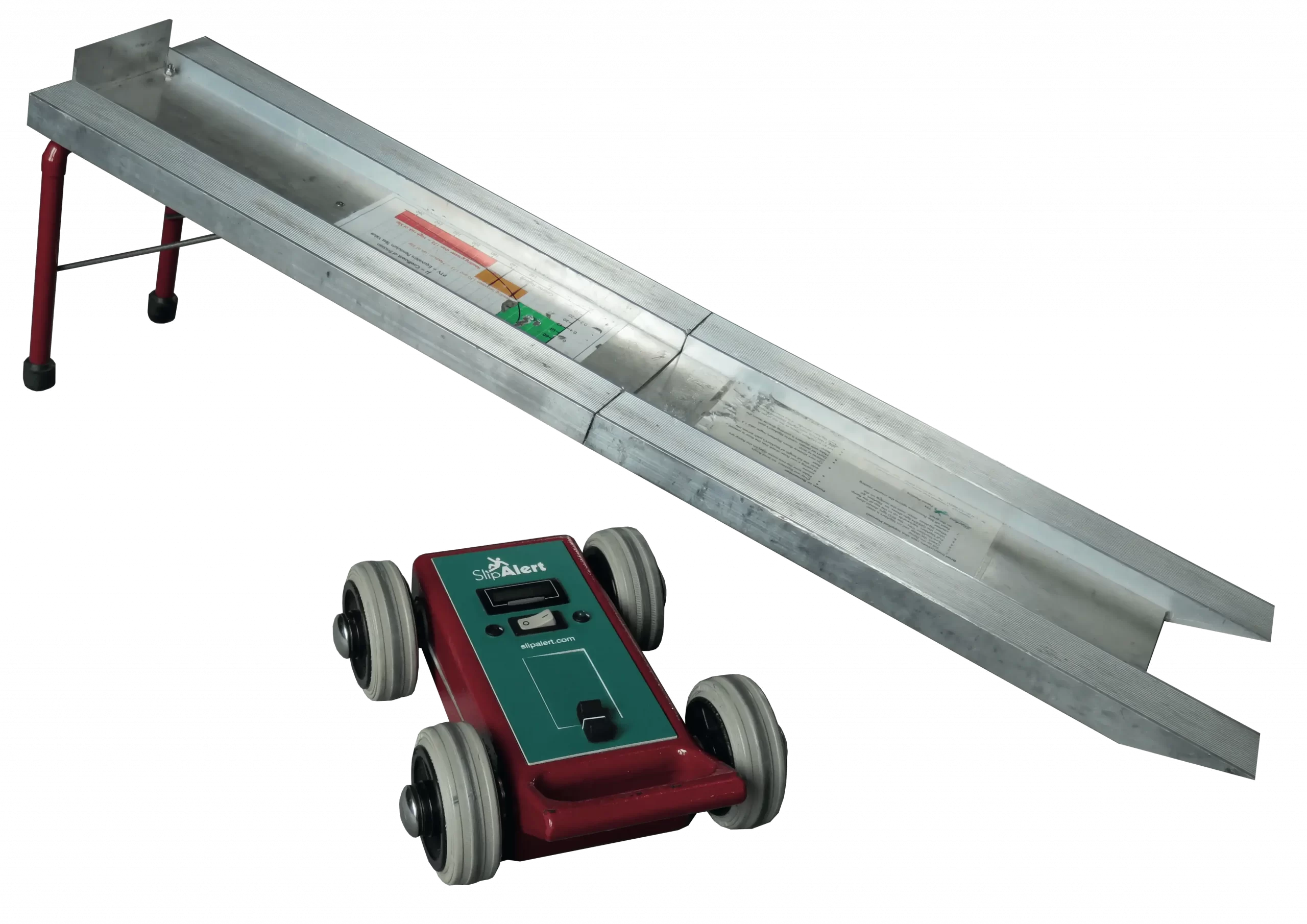 This is the SlipAlert Slip Testing tool, used in risk assessment, monitoring of floor surfaces and evaluating & monitoring cleaning regimes.